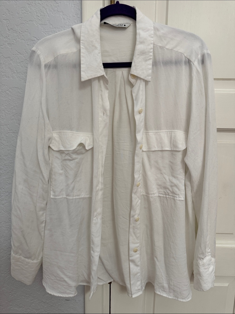 Zara White Collared Shirt